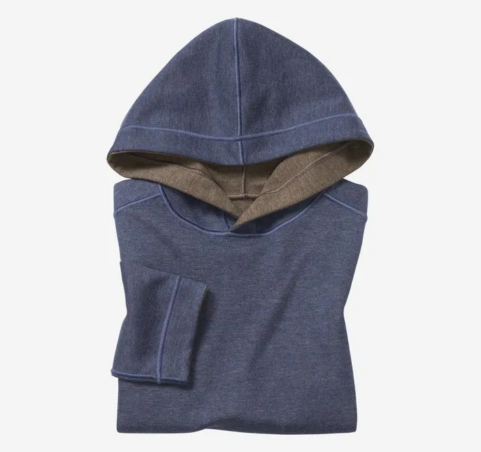 Johnston and Murphy Boys Reversible Solid Hoodie Navybrown Boys Sweaters and Knits