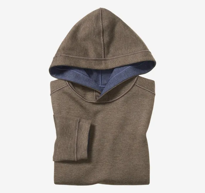 Johnston and Murphy Boys Reversible Solid Hoodie Navybrown Boys Sweaters and Knits
