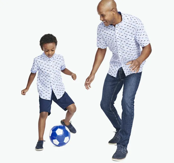 Johnston and Murphy Boys ShortSleeve Printed Shirt Shark Boys Shirts Johnston and Murphy Boys ShortSleeve Printed Shirt Shark Boys Shirts