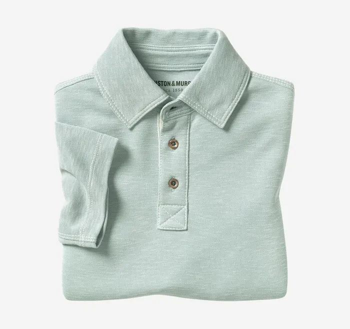 Johnston and Murphy Boys Vintage Slub Polo Mint Boys Shirts