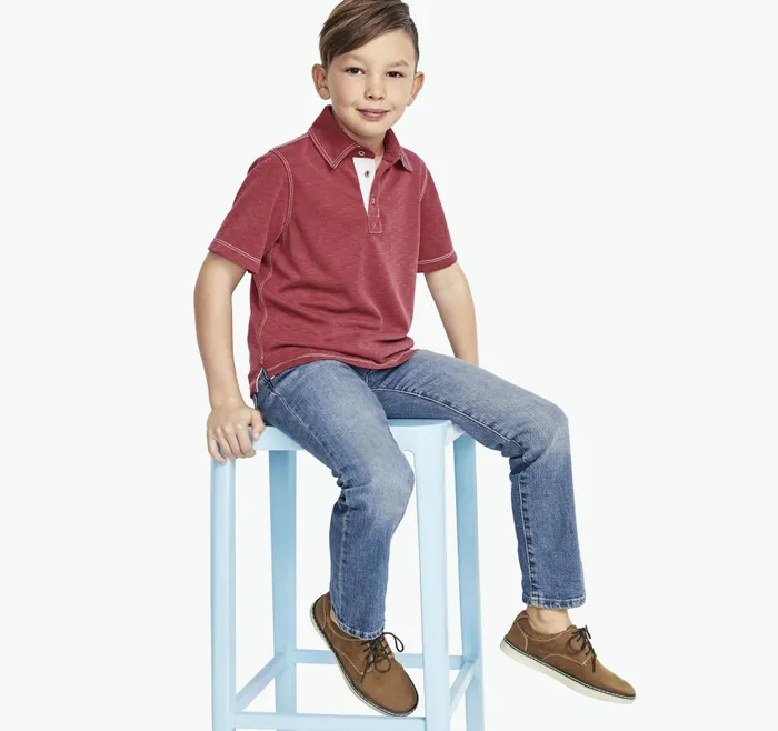 Johnston and Murphy Boys Vintage Slub Polo Red Boys Shirts Johnston and Murphy Boys Vintage Slub Polo Red Boys Shirts