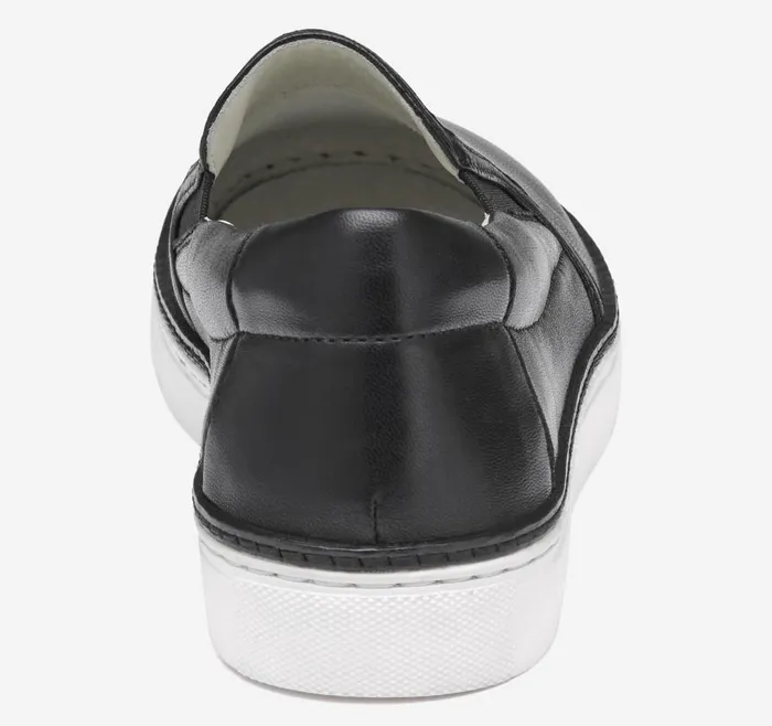 Johnston and Murphy Callie DoubleGore SlipOn Black Glove Leather Women Mules and Loafers Johnston and Murphy Callie DoubleGore SlipOn Black Glove Leather Women Mules and Loafers
