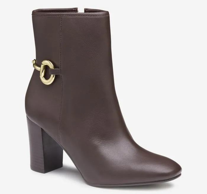 Johnston and Murphy Charlotte Bit Bootie Brown Glove Leather Women Boots and Booties Johnston and Murphy Charlotte Bit Bootie Brown Glove Leather Women Boots and Booties