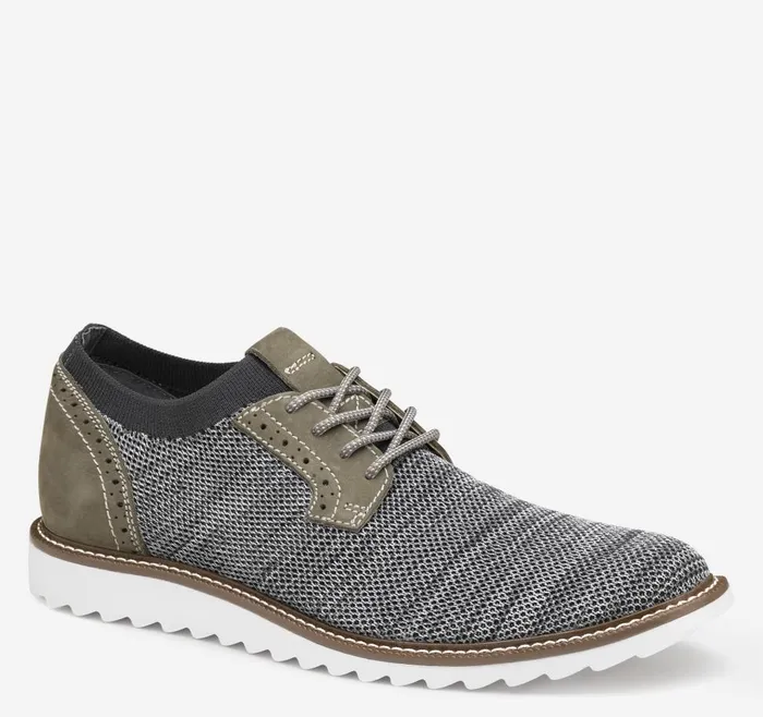 Johnston and Murphy Duncan Knit Plain Toe Gray Marbled Knitnubuck Men LaceUps Johnston and Murphy Duncan Knit Plain Toe Gray Marbled Knitnubuck Men LaceUps