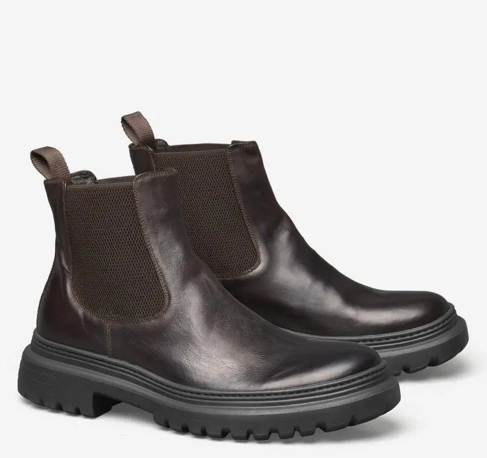 Johnston and Murphy Everson Chelsea Boot Dark Brown Italian Calfskin Men Boots Johnston and Murphy Everson Chelsea Boot Dark Brown Italian Calfskin Men Boots