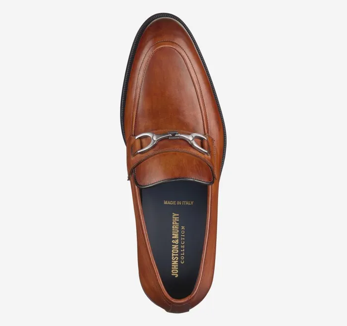 Johnston and Murphy Flynch Bit Tan Italian Calfskin Men SlipOns Johnston and Murphy Flynch Bit Tan Italian Calfskin Men SlipOns