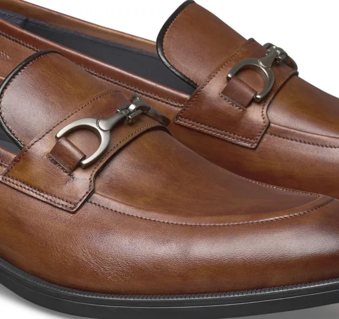 Johnston and Murphy Flynch Bit Tan Italian Calfskin Men SlipOns Johnston and Murphy Flynch Bit Tan Italian Calfskin Men SlipOns