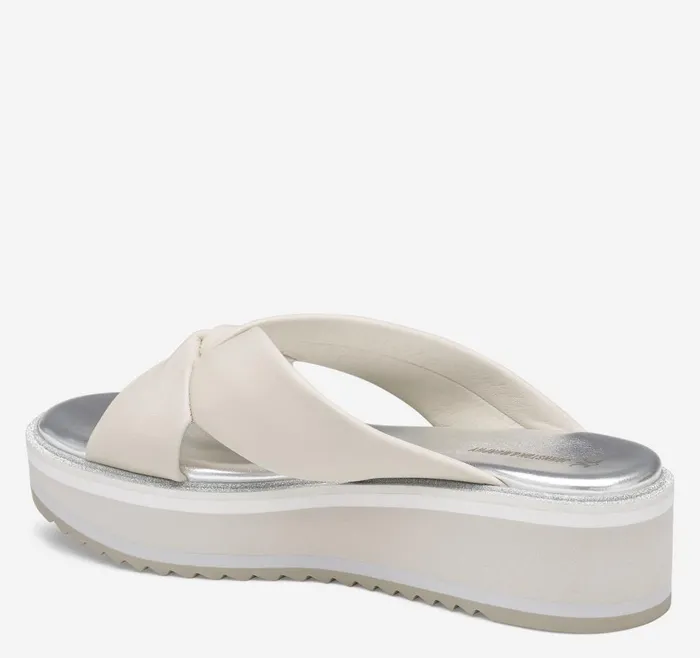Johnston and Murphy Grace CrossBand Slide Bone Glove Leather Women Sandals Johnston and Murphy Grace CrossBand Slide Bone Glove Leather Women Sandals