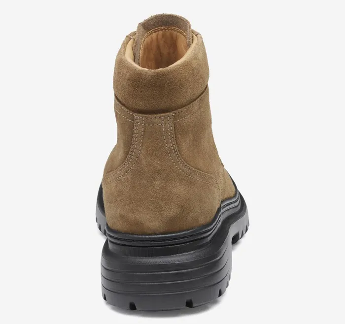 Johnston and Murphy Kelton Plain Toe Boot Taupe Suede Men Boots