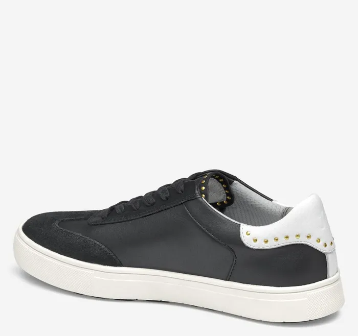 Johnston and Murphy Madison Studded Hybrid Black Calfskin Women Sneakers Johnston and Murphy Madison Studded Hybrid Black Calfskin Women Sneakers