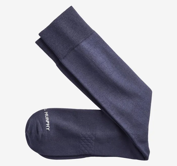 Johnston and Murphy Solid Dress Socks Navy Men Socks