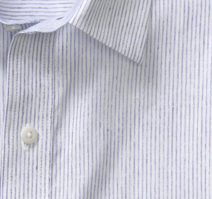 Johnston and Murphy Washed LinenBlend Shirt Whiteblue Slub Stripe Men Shirts Johnston and Murphy Washed LinenBlend Shirt Whiteblue Slub Stripe Men Shirts
