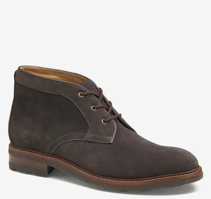Johnston and Murphy Welch Chukka Boot Gray English Suede Men Boots