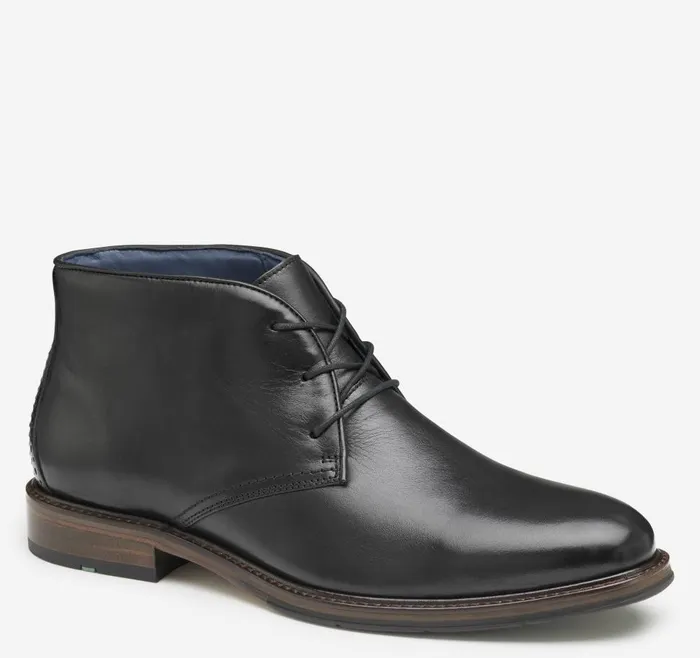 Johnston and Murphy XC Flex Raleigh Chukka Black Full Grain Men Boots