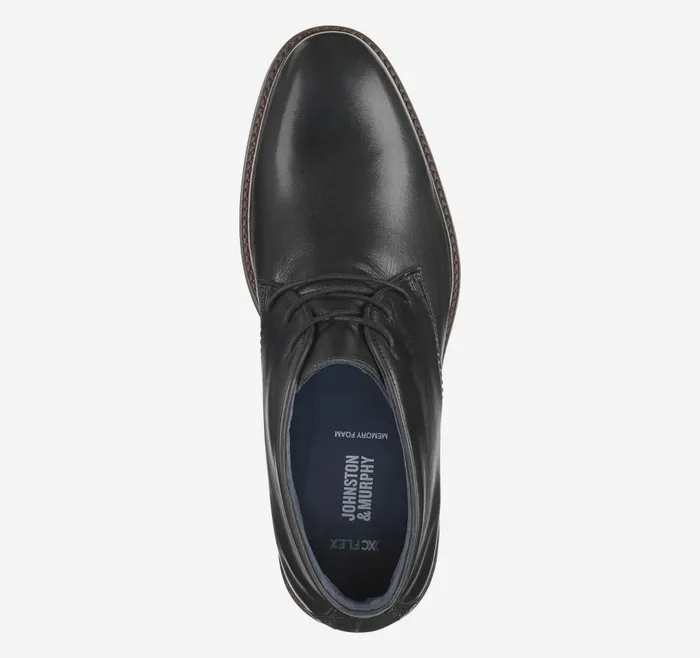 Johnston and Murphy XC Flex Raleigh Chukka Black Full Grain Men Boots