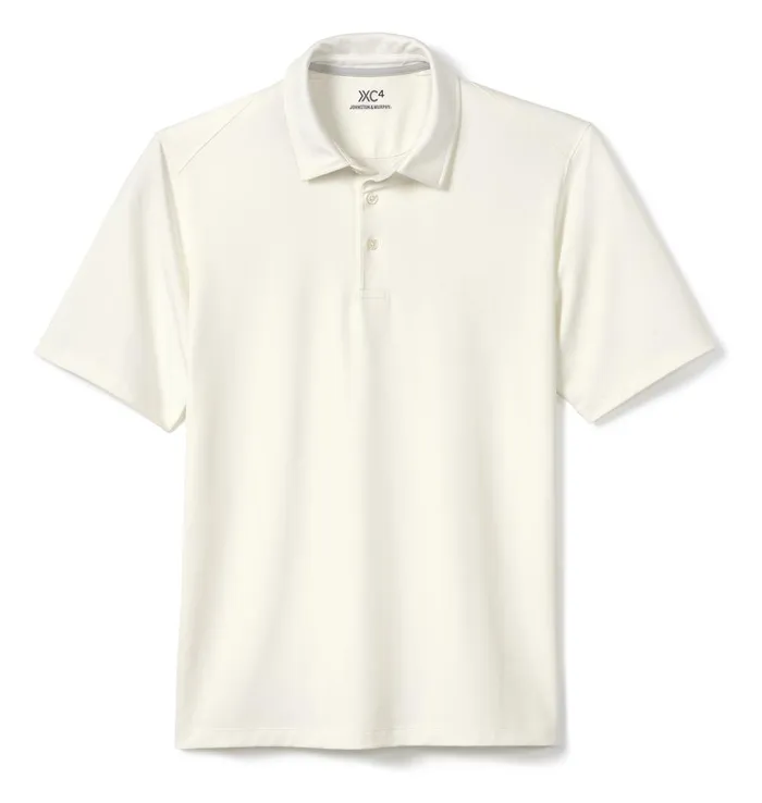 Johnston and Murphy XC4 Performance Polo White Men Polos and Tees Johnston and Murphy XC4 Performance Polo White Men Polos and Tees