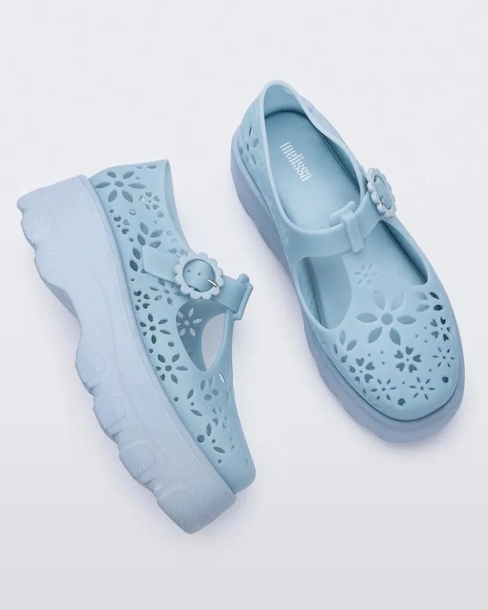 Kick Off Lace Blue Women Melissa Platforms