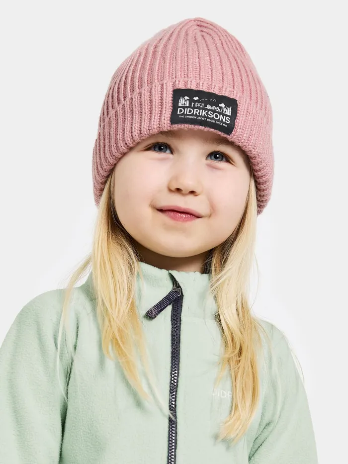 Kids Bus Beanie Dusty Pink Didriksons Hats and Caps