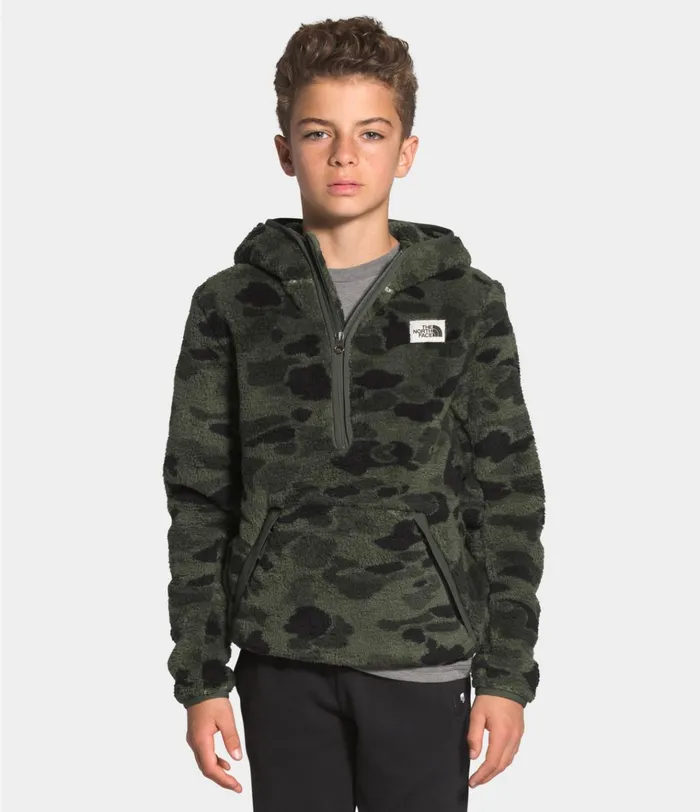 Kids Campshire Hoodie New Taupe Green Duck Camo Print The North Face Tops