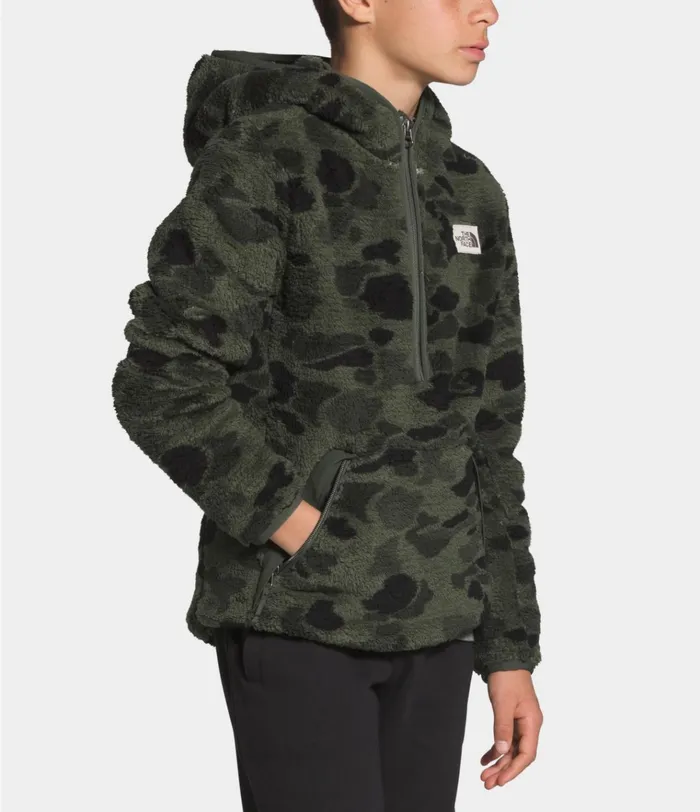 Kids Campshire Hoodie New Taupe Green Duck Camo Print The North Face Tops