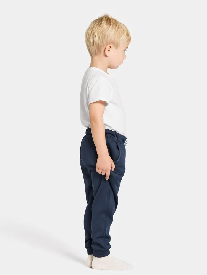 Kids Corin Pants Navy Didriksons Fleece Joggers