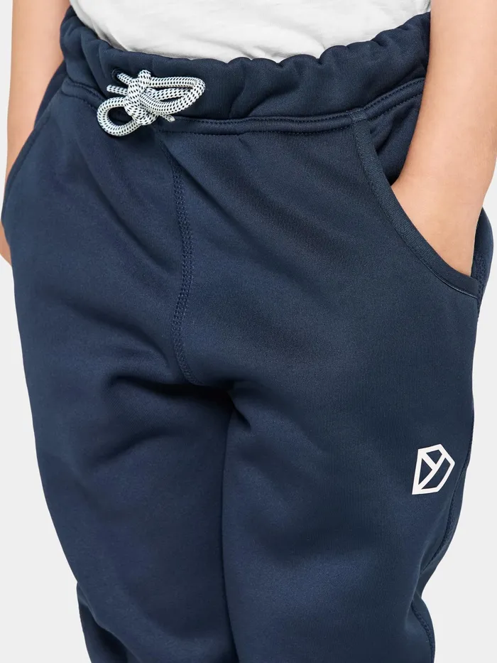 Kids Corin Pants Navy Didriksons Fleece Joggers