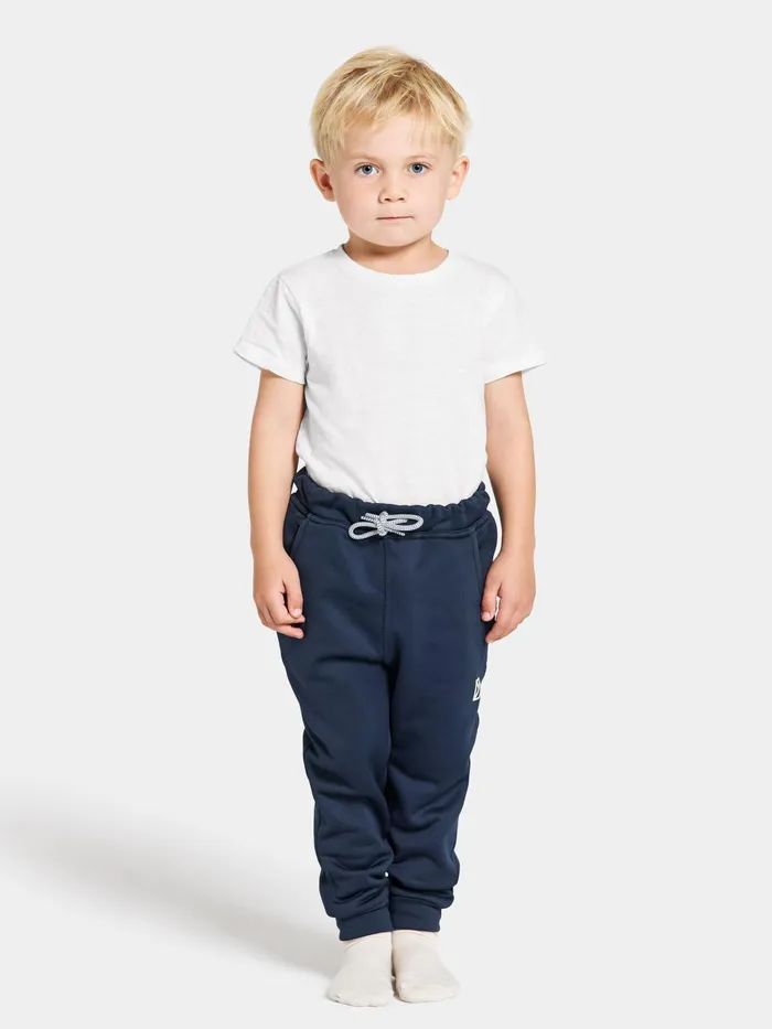 Kids Corin Pants Navy Didriksons Fleece Joggers