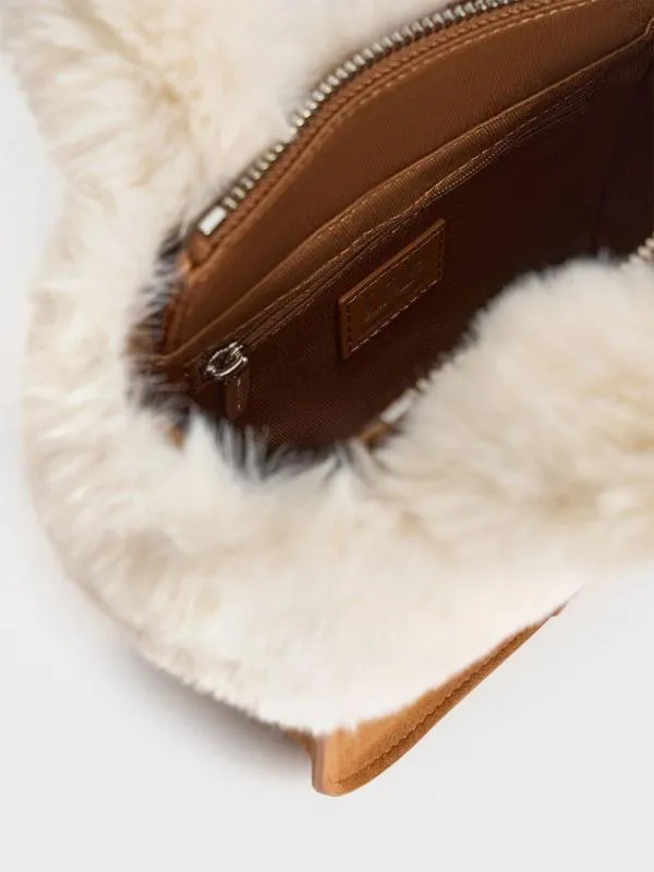 Kids Girls039 Textured FurTrim Tote Bag 8211 Brown CHARLES and KEITH Bags Kids Girls039 Textured FurTrim Tote Bag 8211 Brown CHARLES and KEITH Bags