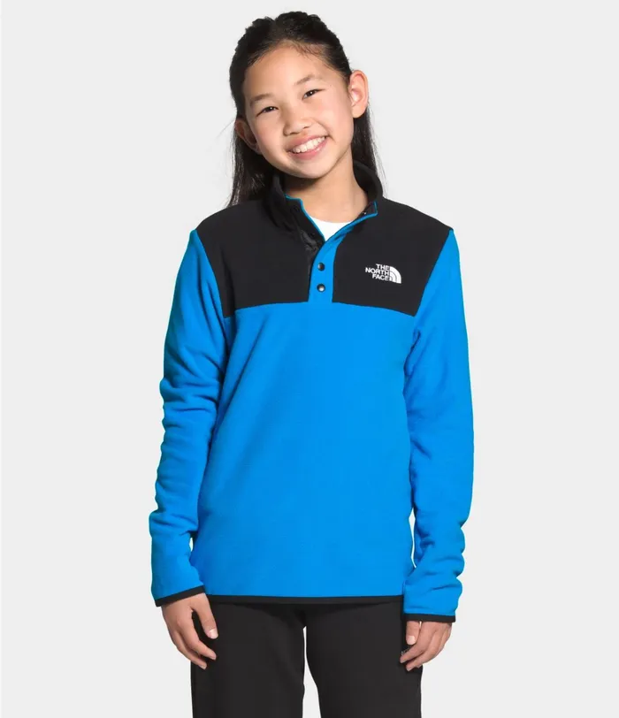 Kids Glacier Snap Pullover Clear Lake Blue The North Face Tops