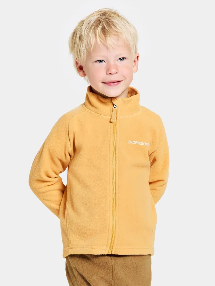 Kids Monte FullZip Dark Pollen Didriksons Fleece and Midlayers