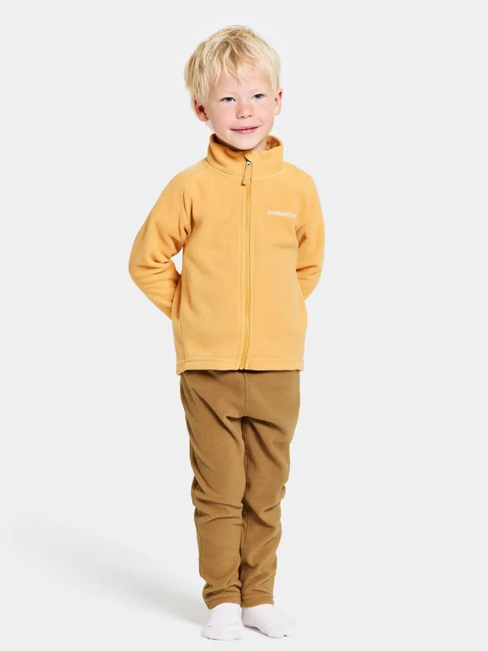 Kids Monte FullZip Dark Pollen Didriksons Fleece and Midlayers