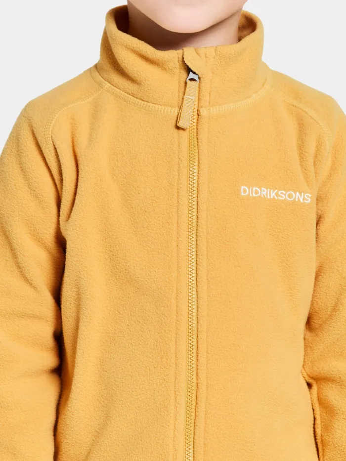 Kids Monte FullZip Dark Pollen Didriksons Fleece and Midlayers