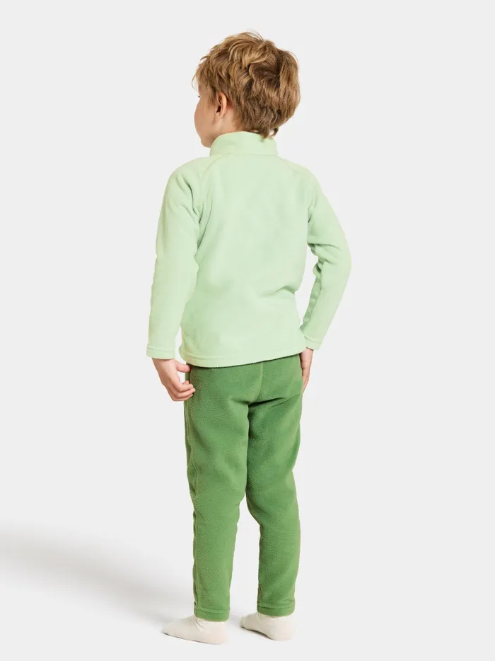 Kids Monte FullZip Light Algae Green Didriksons Fleece and Midlayers