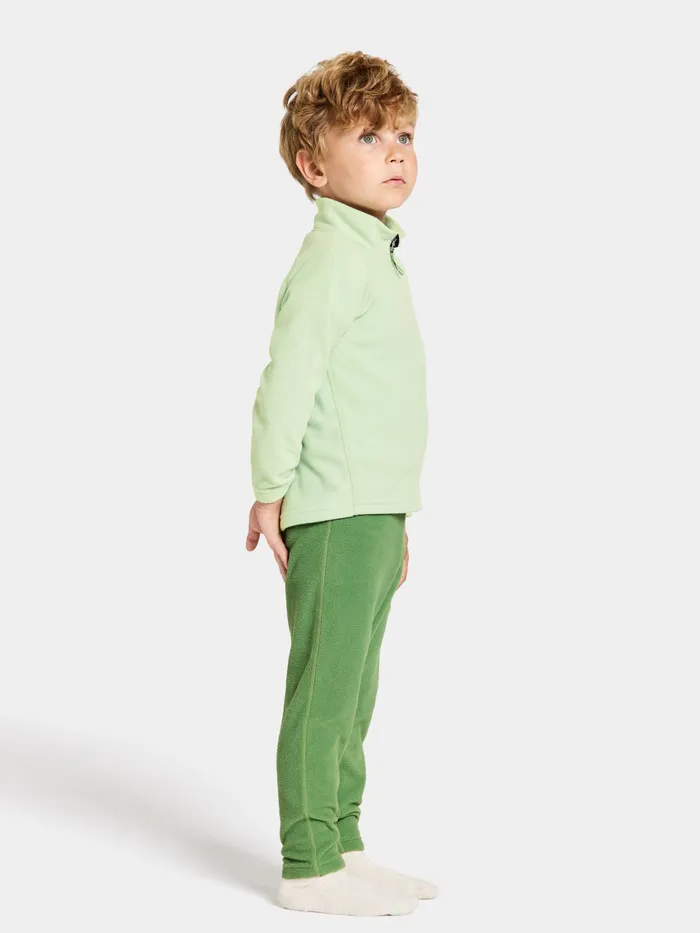 Kids Monte FullZip Light Algae Green Didriksons Fleece and Midlayers
