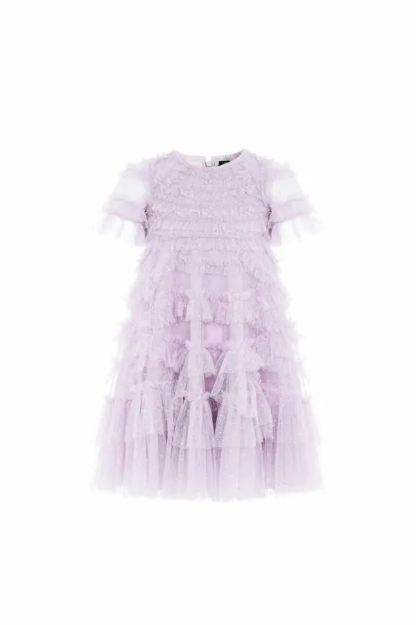 KIDS Needle and Thread Marilla Ruffle Kids Dress Purple KIDS Needle and Thread Marilla Ruffle Kids Dress Purple