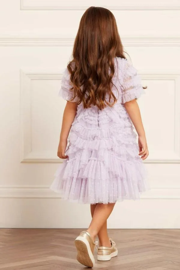 KIDS Needle and Thread Marilla Ruffle Kids Dress Purple KIDS Needle and Thread Marilla Ruffle Kids Dress Purple