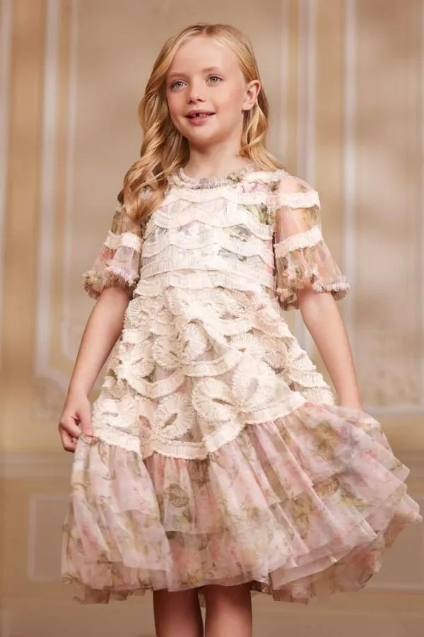 KIDS Needle and Thread Rose Powder Ingrid Kids Dress Multi