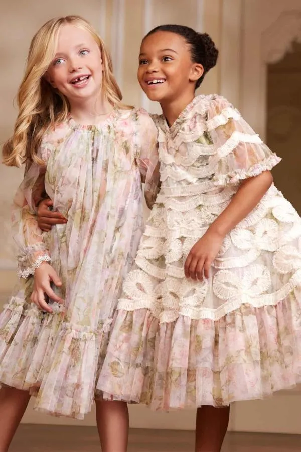 KIDS Needle and Thread Rose Powder Ingrid Kids Dress Multi KIDS Needle and Thread Rose Powder Ingrid Kids Dress Multi
