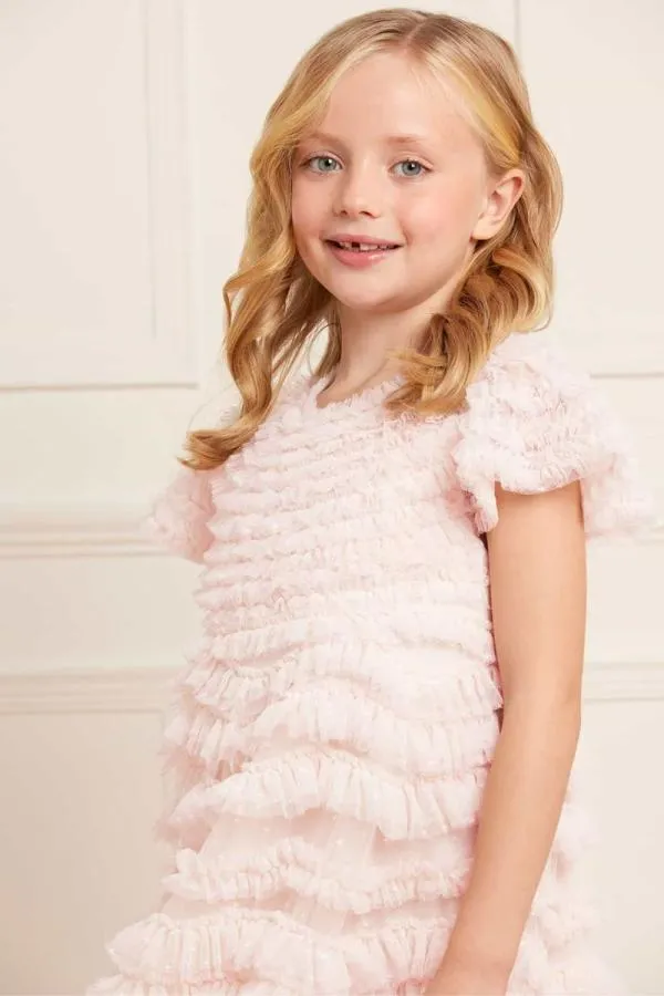 KIDS Needle and Thread Wild Rose Ruffle Kids Dress Champagne KIDS Needle and Thread Wild Rose Ruffle Kids Dress Champagne