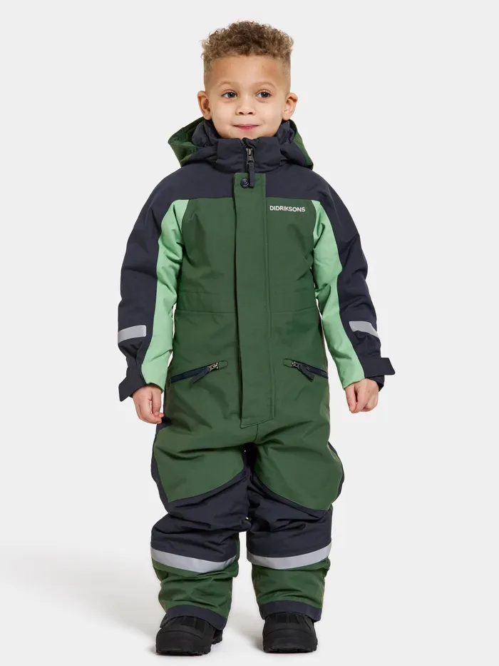 Kids Neptun Coverall Pine Green Didriksons