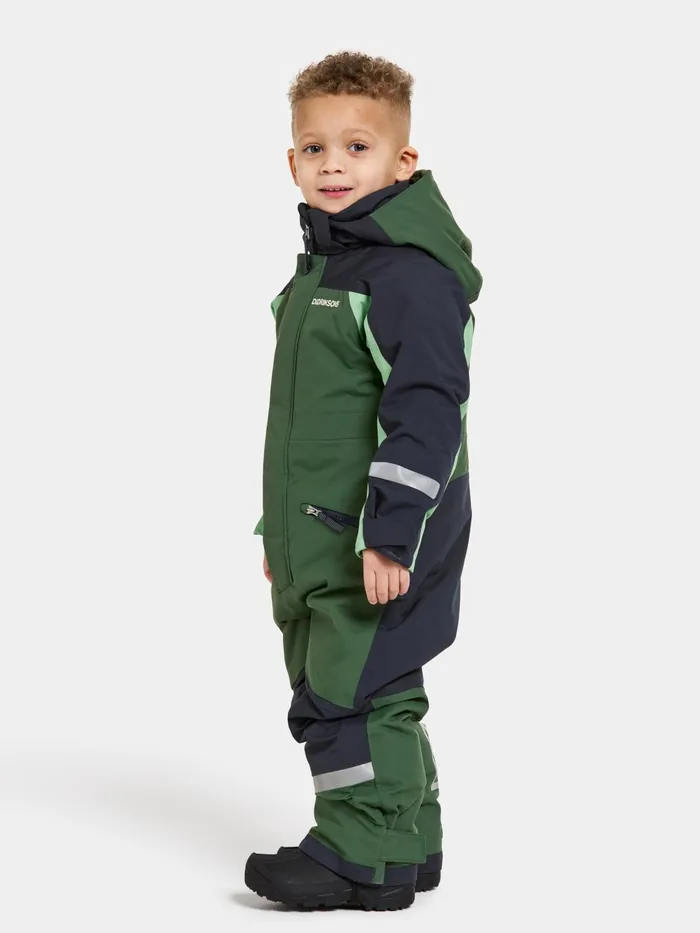 Kids Neptun Coverall Pine Green Didriksons