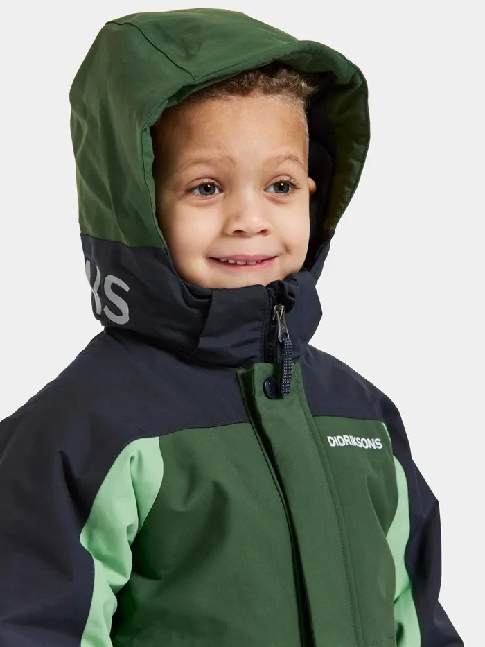 Kids Neptun Coverall Pine Green Didriksons