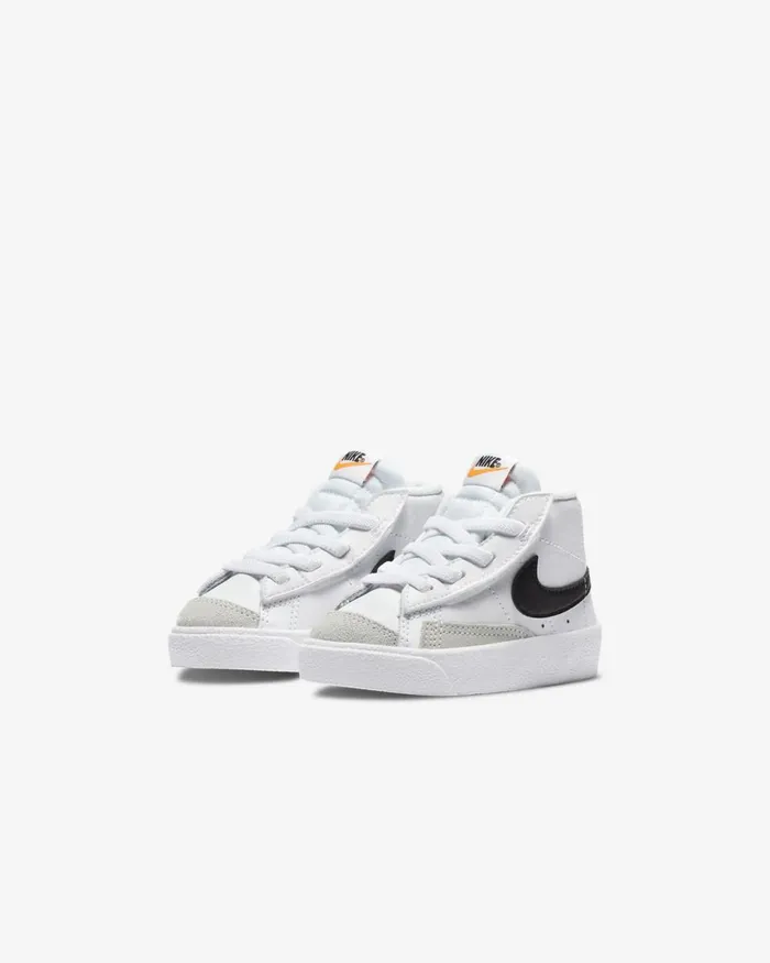 Kids Nike All Shoes Blazer Mid 03977 Whitetotal Orangeblack