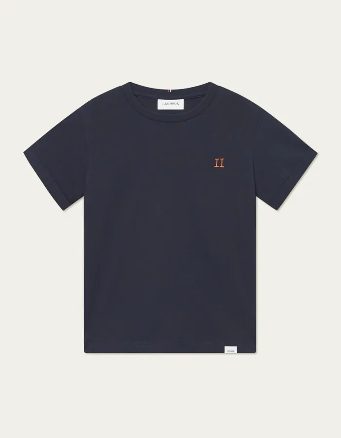 Kids Norregaard TShirt Kids 8211 Dark NavyOrange Les Deux Tops
