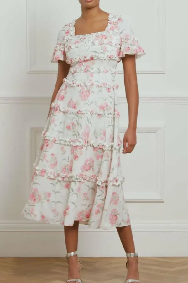 KIDSWomen Needle and Thread Summer Posy Maya Crepe Ballerina Dress Multi KIDSWomen Needle and Thread Summer Posy Maya Crepe Ballerina Dress Multi