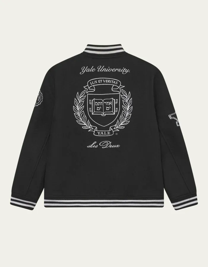 Kids Yale Wool Varsity Jacket KIDS 8211 BlackBlack Les Deux Yale
