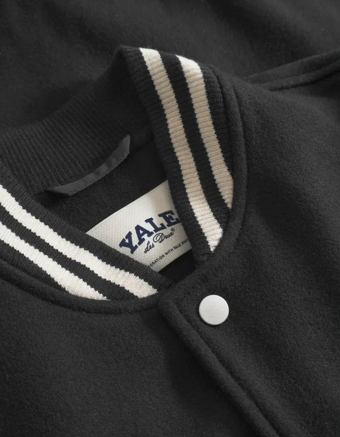 Kids Yale Wool Varsity Jacket KIDS 8211 BlackBlack Les Deux Yale