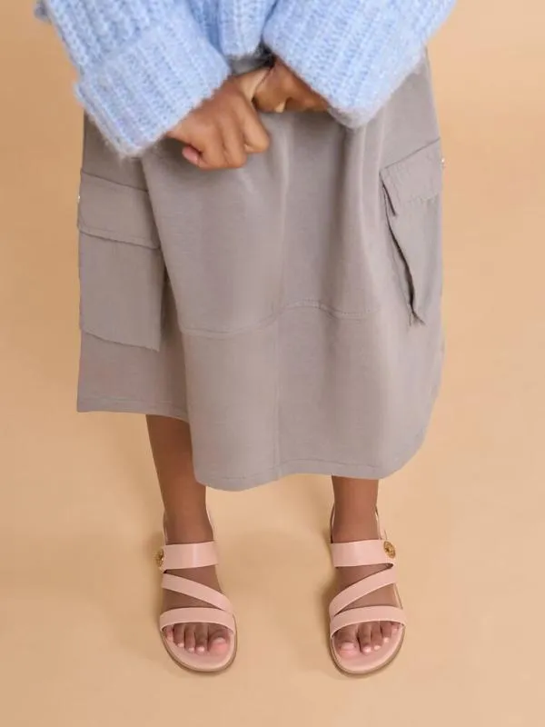 Kids Yara Girls039 Metallic Buckle Sandals 8211 Light Pink CHARLES and KEITH Shoes Kids Yara Girls039 Metallic Buckle Sandals 8211 Light Pink CHARLES and KEITH Shoes