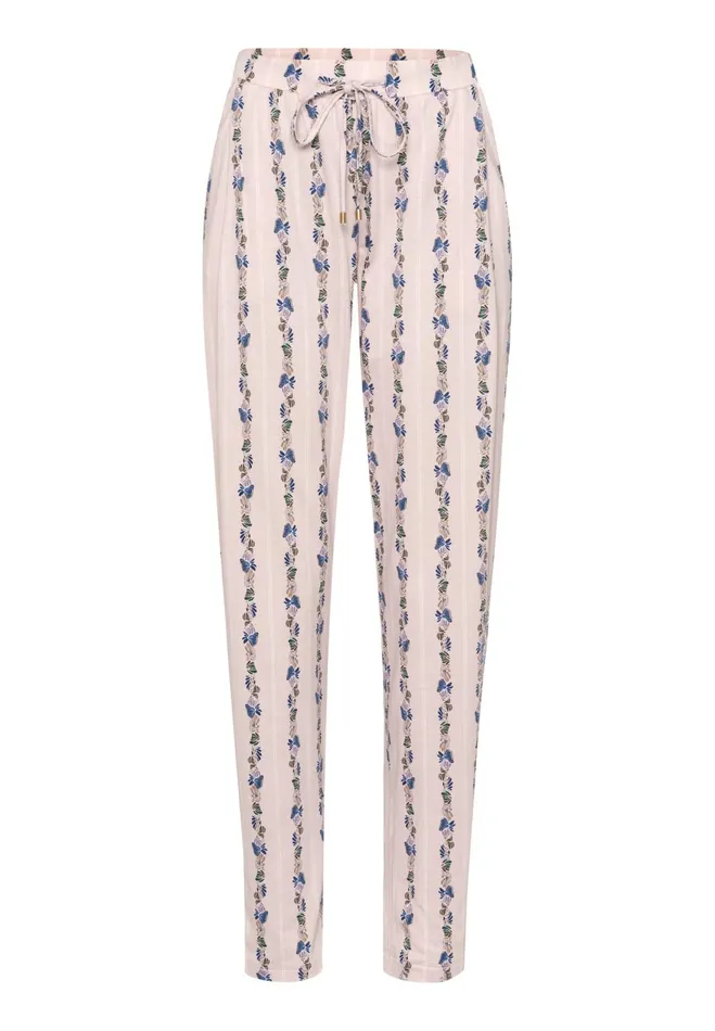 Knit Pants Print Feminine Stripe Women HANRO Pajama Bottoms