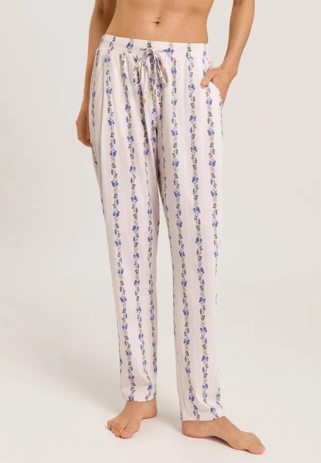 Knit Pants Print Feminine Stripe Women HANRO Pajama Bottoms